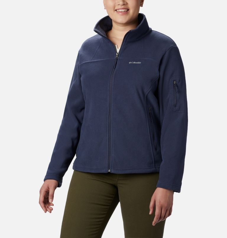 Women\'s Columbia Fast Trek II Jackets Navy | Plus Size CA-U68C4